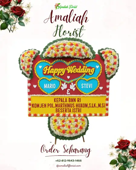 Papan Bunga Pernikahan Martajasah